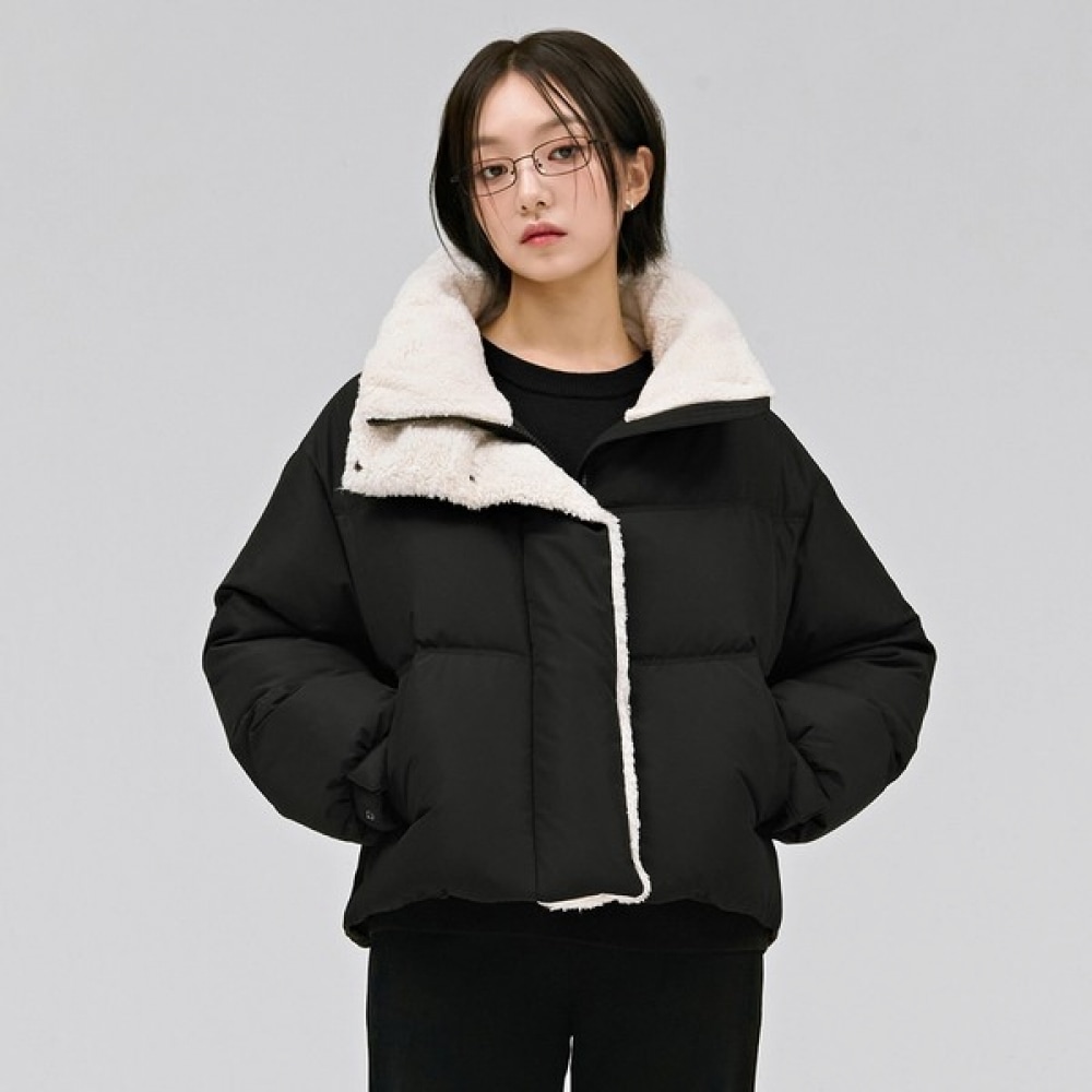 (チェースカルト) レディースボアカラーパファーパッド入りジャンパー-DFRG4771D03