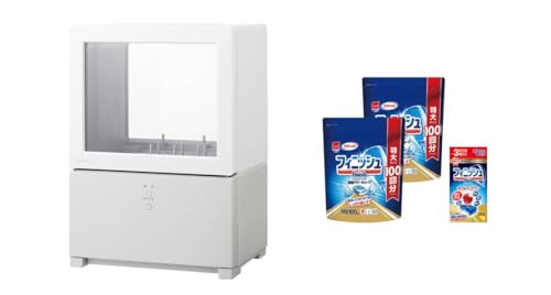 パナソニック 食器洗い乾燥機 SOLOTA + フィニッシュ 食洗器用洗剤 タブレット パワーキューブ 100個 2 (200回分) + 試供品