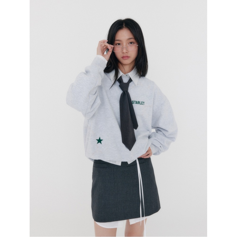 ジージースターレットスウェットシャツ (メランジグレー)