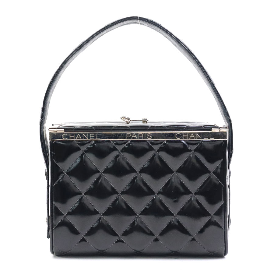 シャネル CHANEL ハンドバッグ レザー ブラック レディース 90203a