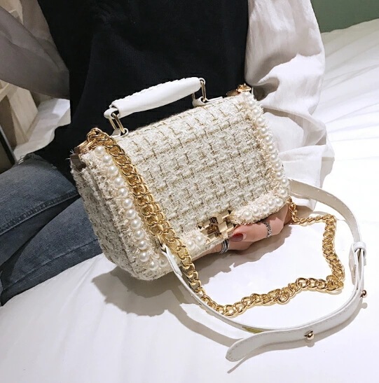 バッグ ショルダーバッグ チェーン パール オシャレ 韓国 ファッション 雑貨 かわいい おしゃれ 北欧 送料無料 [K] (T)