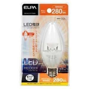 （まとめ買い）LED電球 E17口金 全光束280lm（3．．3Wシャンデリア球タイプ） 電球色相当 elpaball LDC4CL-E17-G351 [x3]