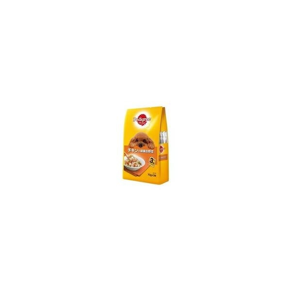 【1ケース】【お取り寄せ対象品】ペディグリー　成犬用　チキン＆緑黄色野菜(70g*3袋) *48個
