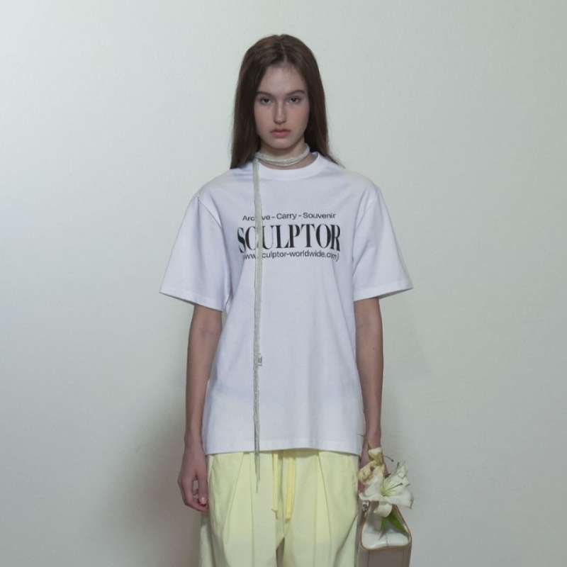 SCULPTOR Classic Logo Tee White