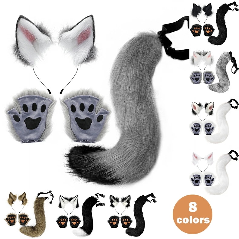 ハロウィン コスプレ道具 猫耳 3点セット 猫 ネコ きつね 犬 狼 耳 カチューシャ 動物 しっぽ 尻尾 肉球 手袋 もふもふ ふわふわ 可愛い 耳カチューシャ 狐 オオカミ 狸 獣耳 偽耳 偽しっ 5,250円