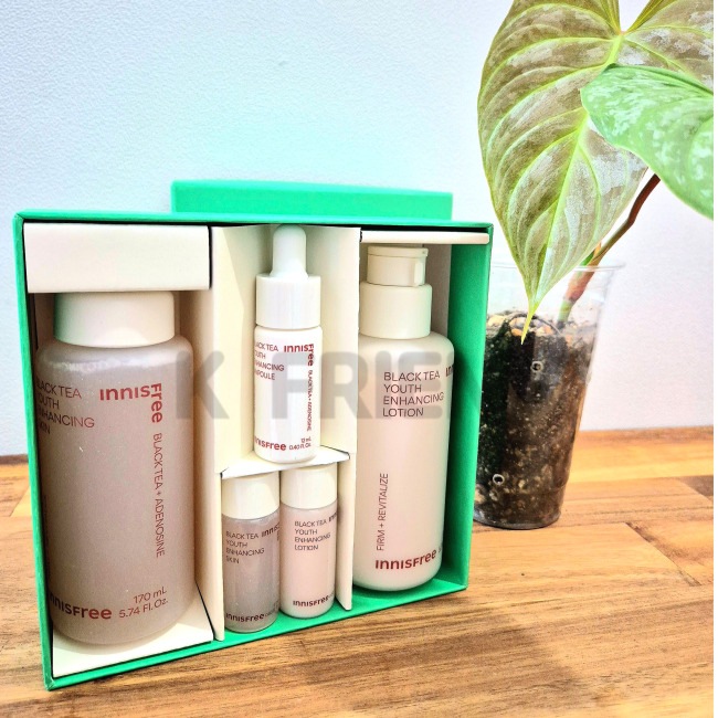 Newブラックティーユースエンハンシングスキンケアセット1セット 低刺激コスメ ハリケア エイジングケア 韓国コスメセット