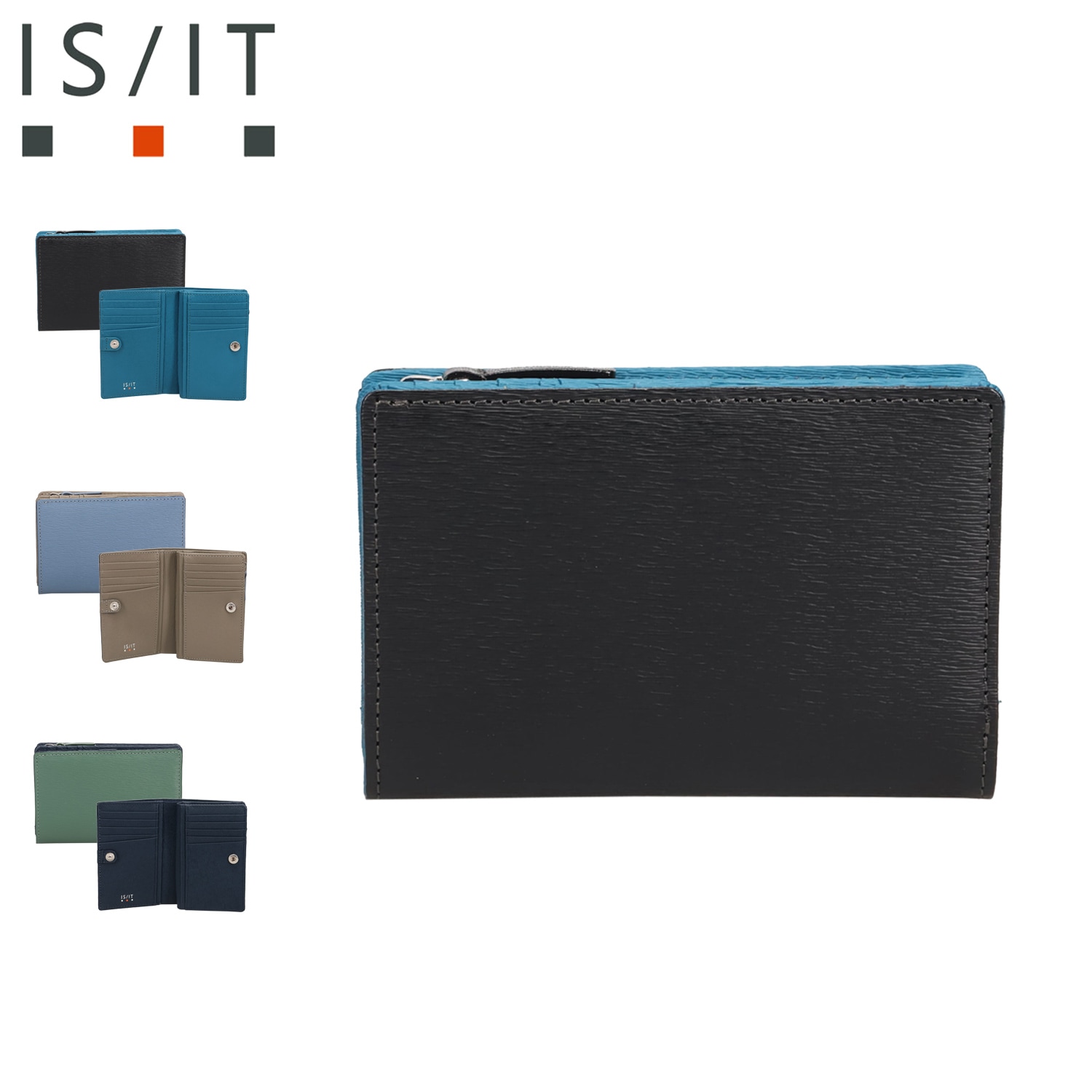 財布 二つ折り財布 セミ長財布 ノボII メンズ レディース 牛革 本革 軽量 コンパクト 972625