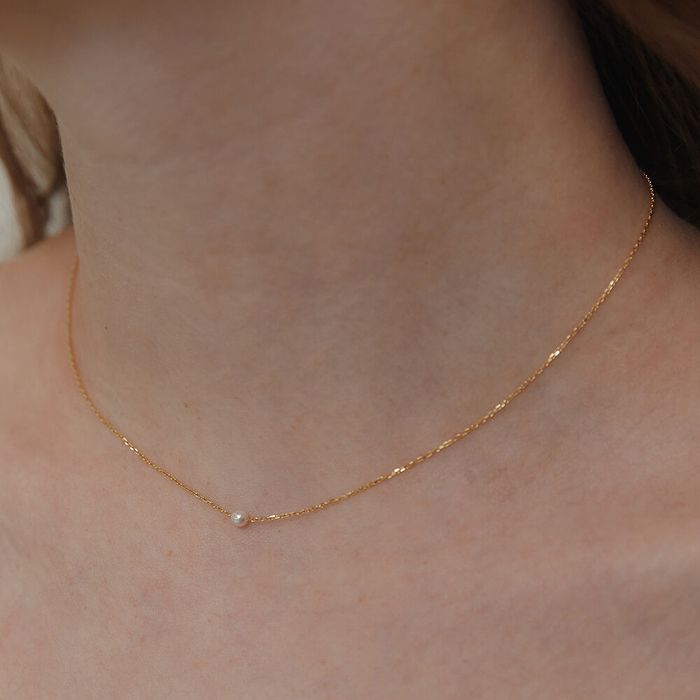 One Point Pearl Chain Necklace 2色 おしゃれ アイドル愛用ブランド 韓国人気 韓国ファッション