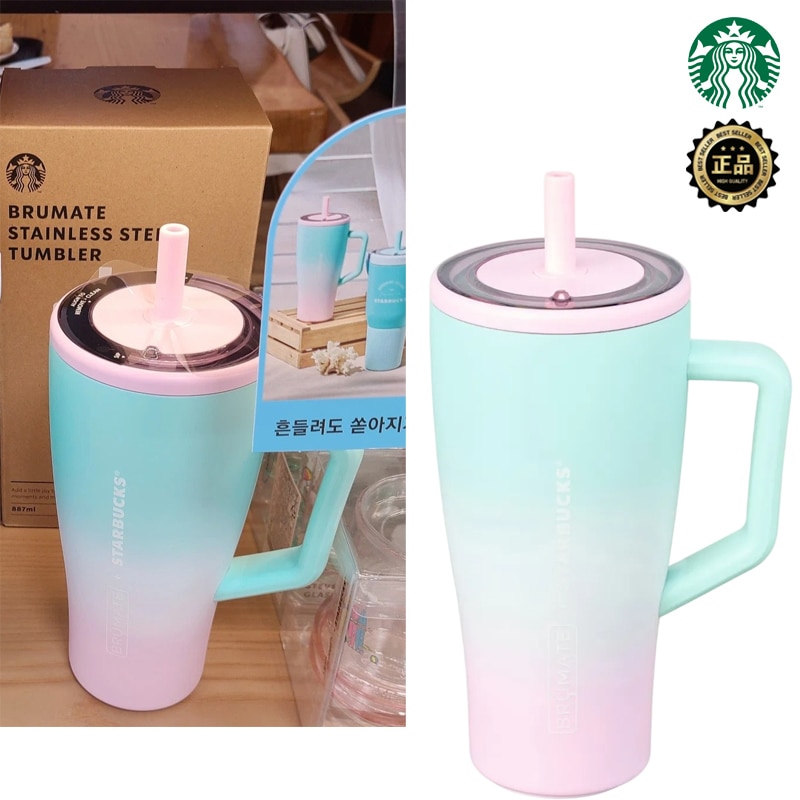 SS Surf Beach Brumate Era Cold Cup 887ml 韓国限定 ブルーメイト ステンレス 真空断熱 保冷 ストロー付き ハンドル付き 大容量 ギフト プレゼント