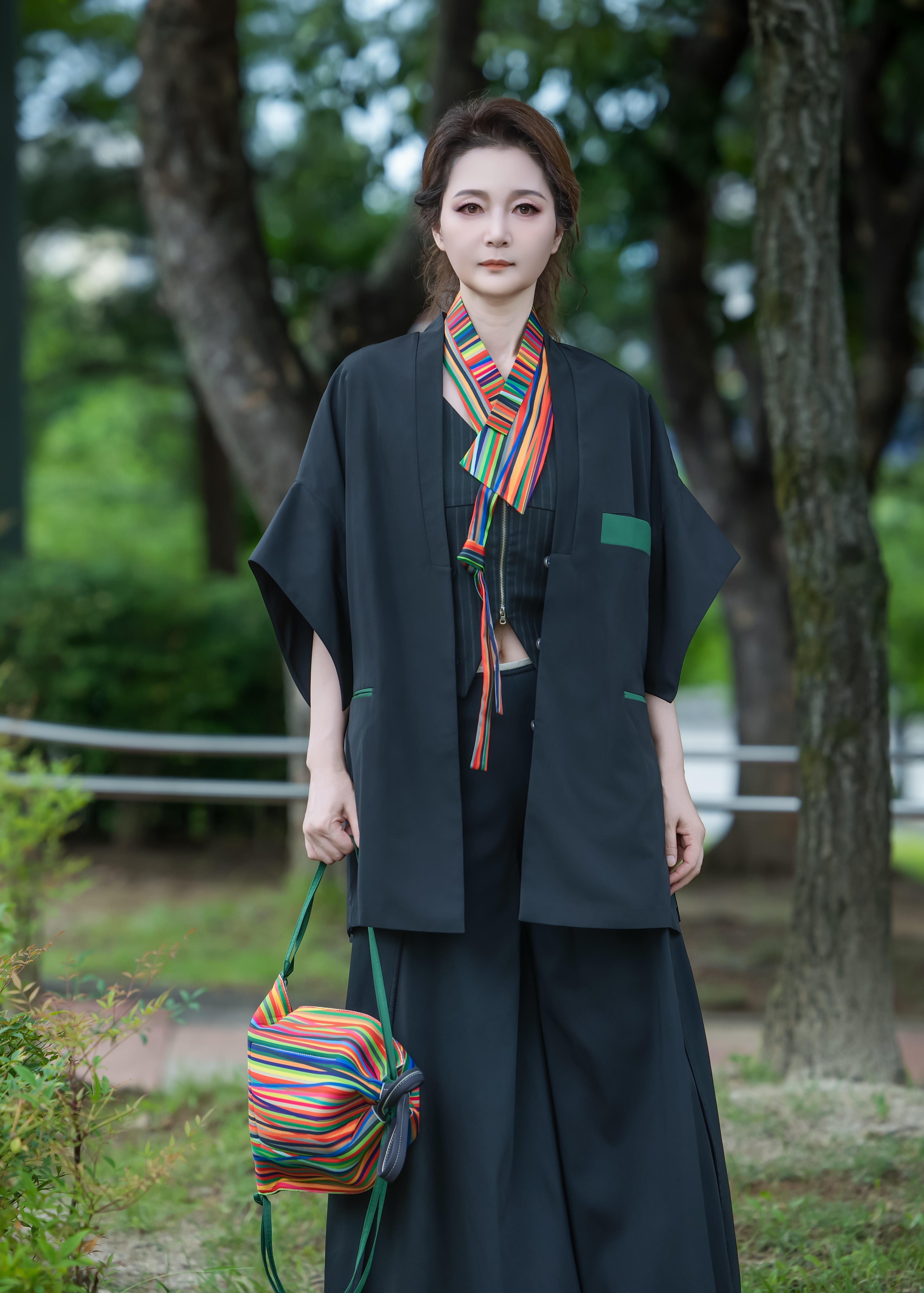 韓国デザイナーズ THEギッ スカーフ伝統韓服モチーフ＋デザイン登録済 韓国モダンファッション ストール