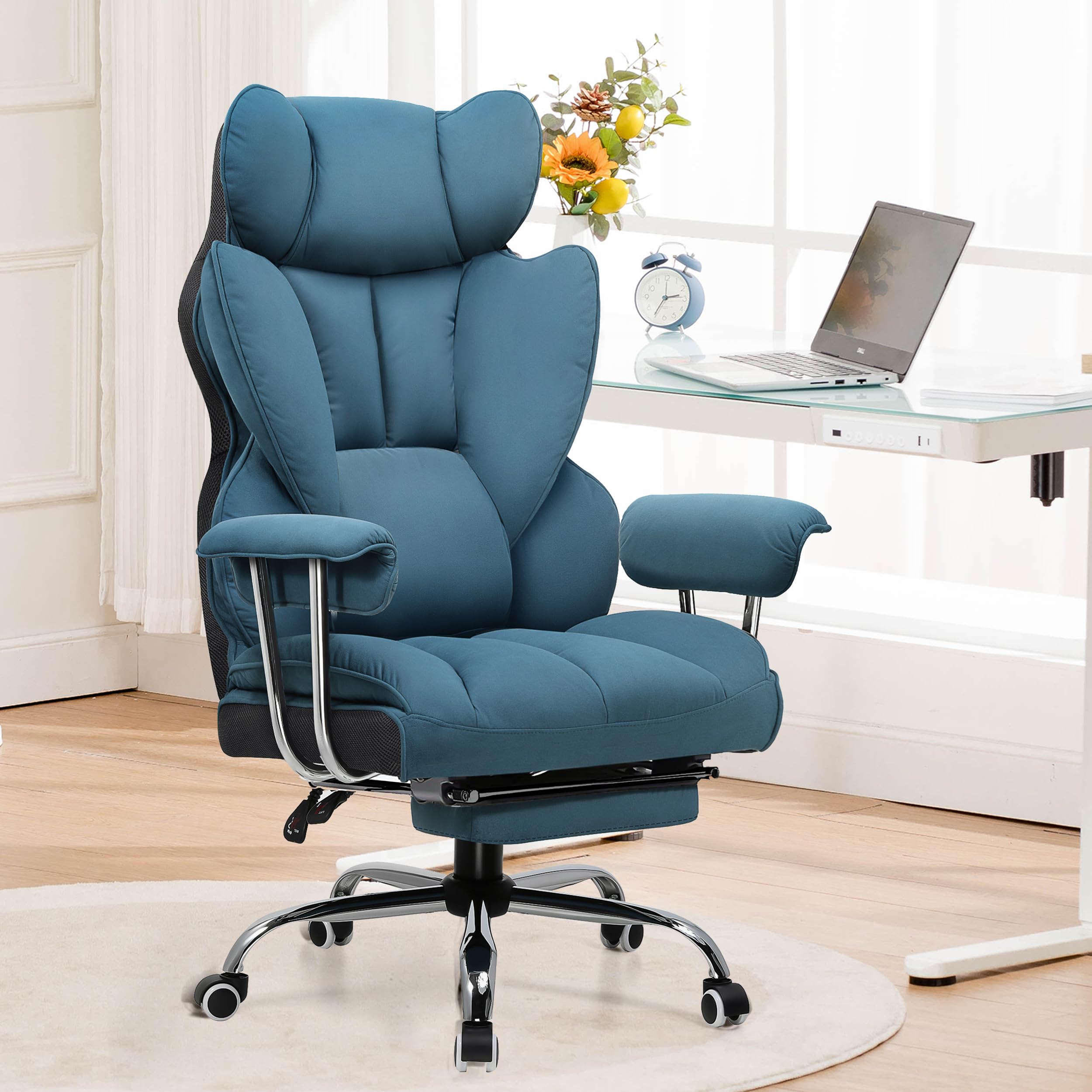 GTRACING ゲーミングチェア ファブリック オットマン 椅子 イス  