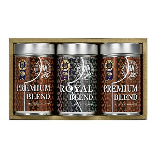 チモトコーヒー スペシャリティ レギュラーコーヒー (粉 / 180g3個) ブレンドコーヒー (ロイヤルブレンド プレミアムブレンド/箱入り) コーヒー ギフト