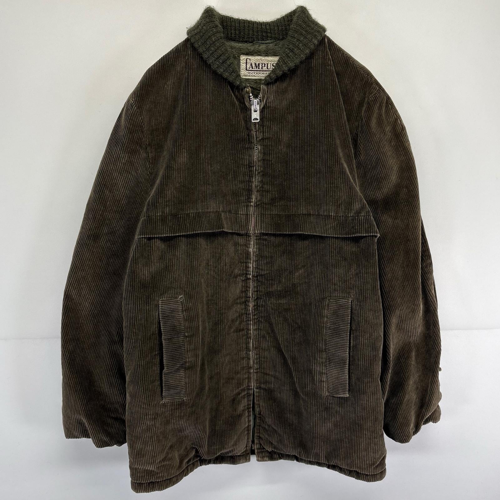 古着 60s/60年代 ヴィンテージ USA製 ファラオジャケット コーデュロイジャケット タロンジップ 40 グリーン系 メンズ
