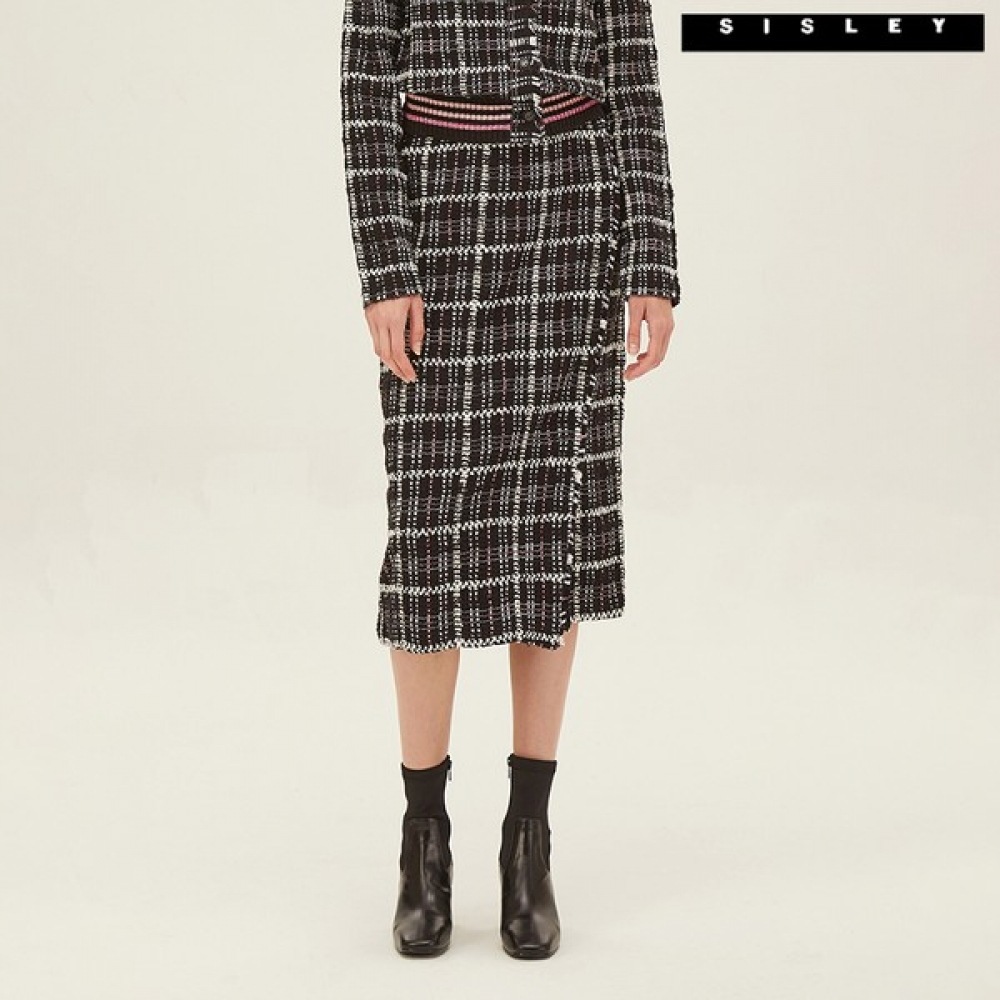 (シスレー) シスレーバルテックスセットアップニットスカート SAKS42261_BK