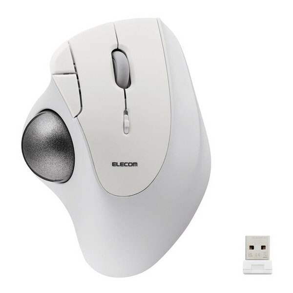 M-IT10DRWH ホワイト [トラックボール マウス (無線 5ボタン 人工ルビーユニット エルゴノミクス IST)] メーカー直送