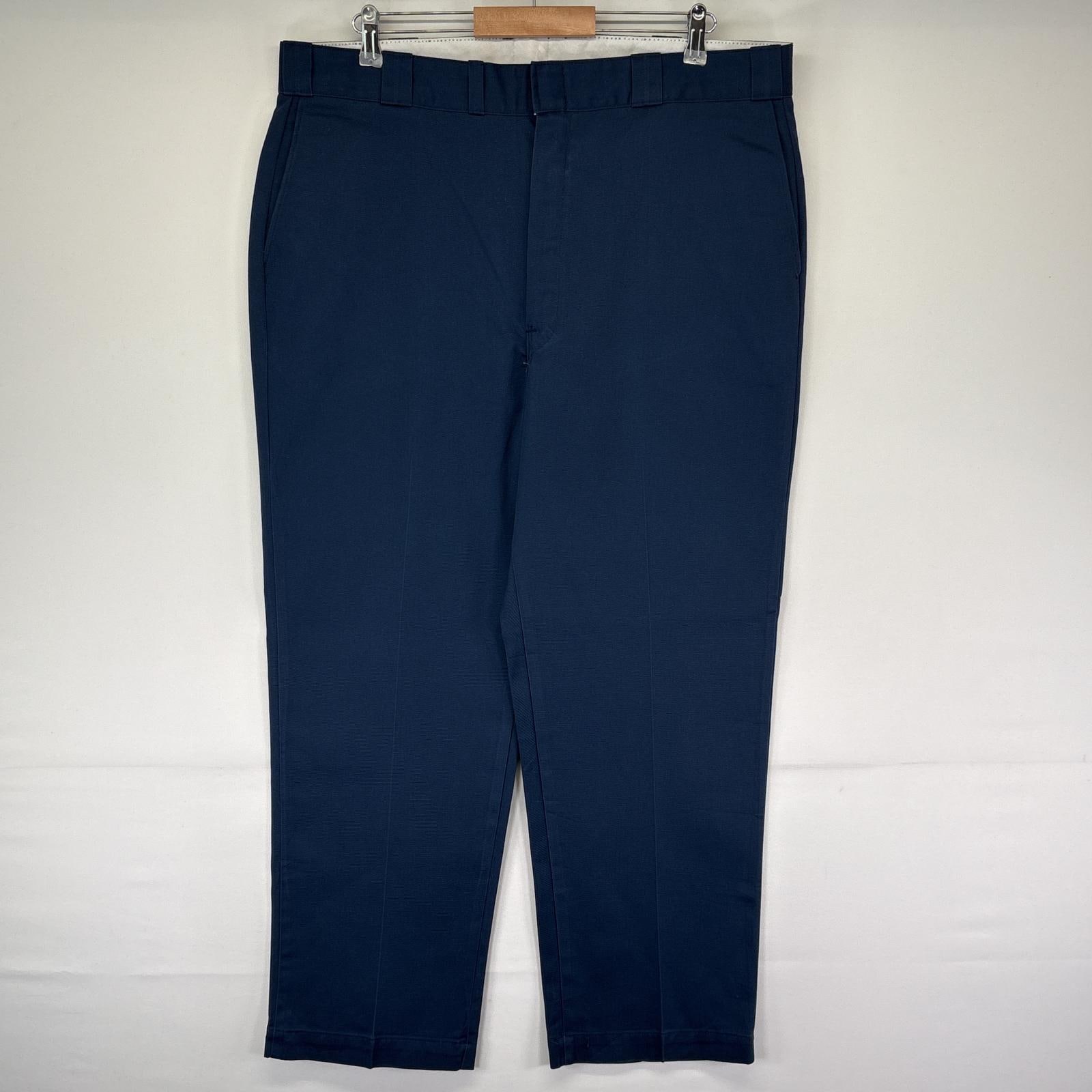 古着 90s/90年代 USA製 ワークパンツ チノパン タロンジップ 42TALON 大きいサイズ w40 L30 ネイビー 無地 メンズ