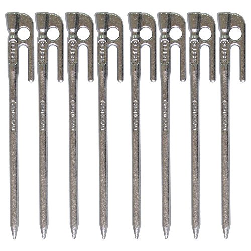 エリッゼ(ELLISSE) 鍛造ペグ エリッゼステーク 28cm クロームメッキ 8本セット MK