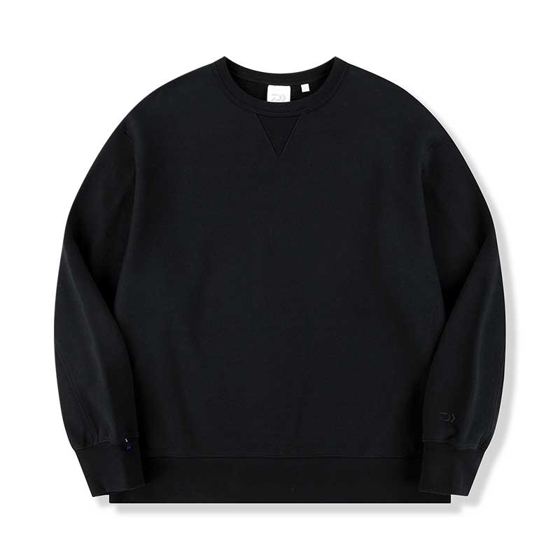 [SPECLIFE] Basic Textured Fleece Crewneck / Black