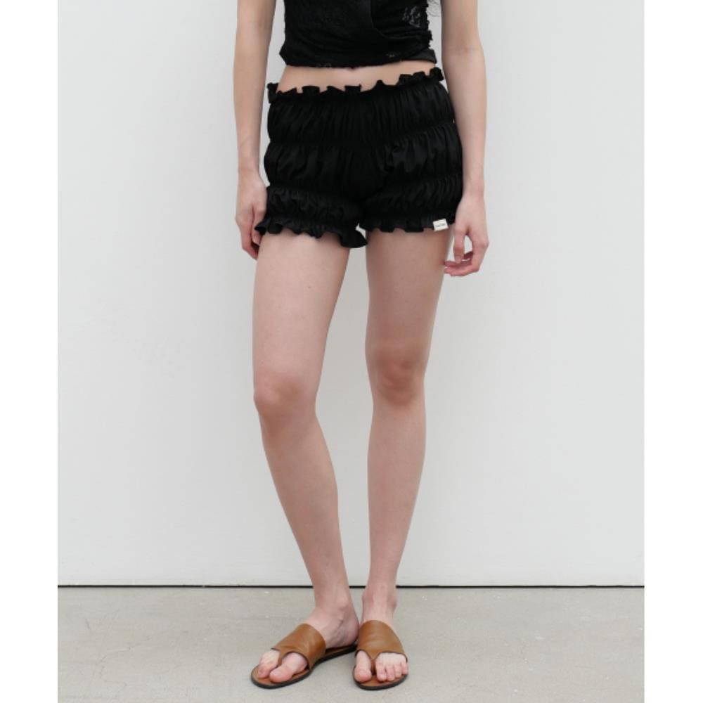 ROCKCAKE Shasha Shirring Shorts Black RC25PT12300BK