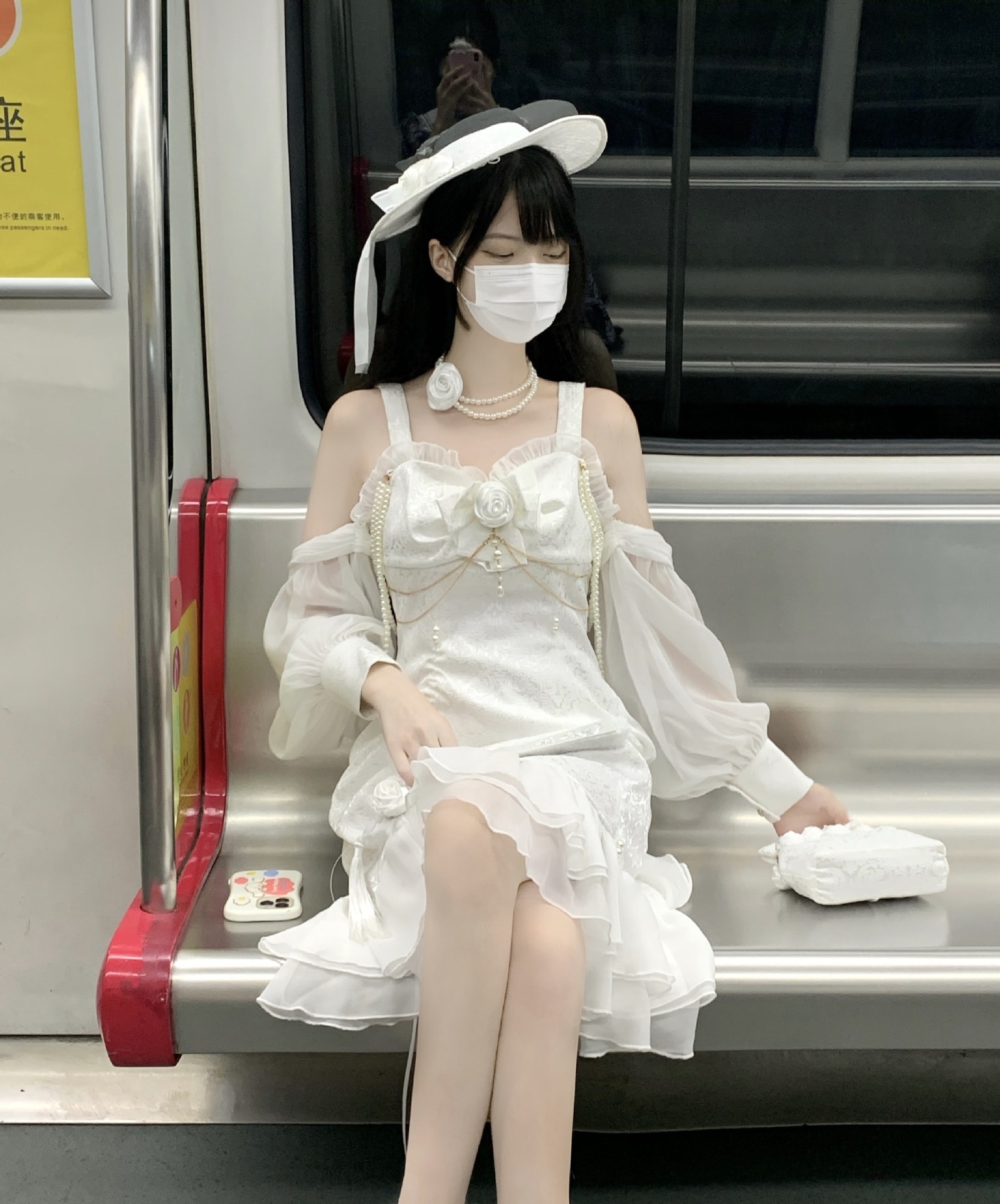 カメリア2.0ショートホワイト国民風チャイナドレスオリジナルロリータスカート