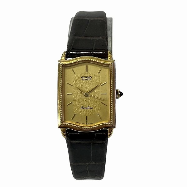 セイコー エクセリーヌ 1221-5170 クォーツ 14K 腕時計 レディース【中古】
