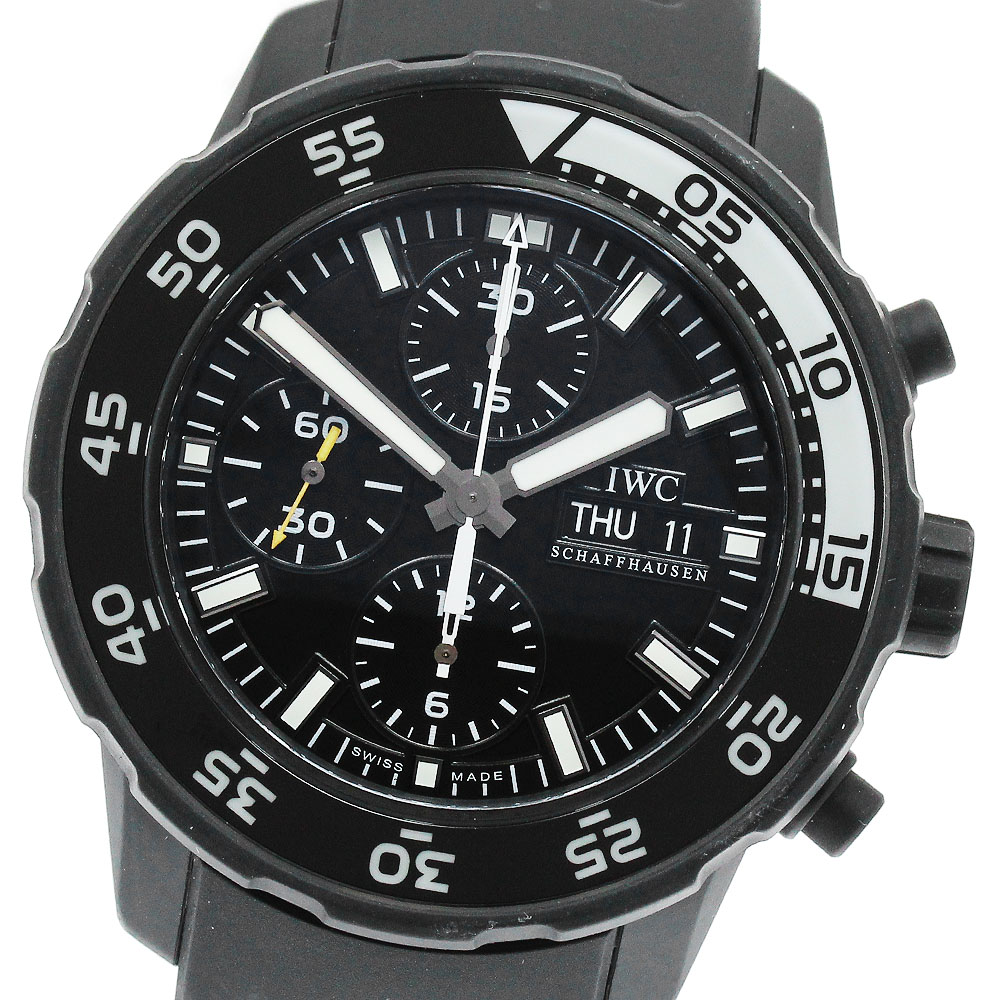 IWC IWC SCHAFFHAUSEN IW376705 アクアタイマー ガラパゴス アイランド デイデイト クロノグラフ 自動巻き メンズ 美品 保証書付き_887887【中古】