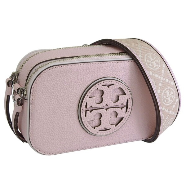 トリーバーチ バッグ レディース ショルダーバッグ ミラー ミニ レザー ペルーピンク MILLER PATENT BORDER MINI CROSSBODY BAG 171957-650 TORY