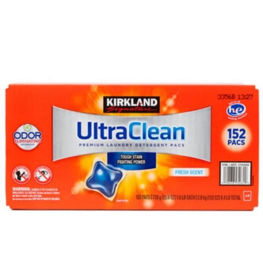 【倉庫直送】カークランドシグネチャー ウルトラ クリーン ランドリーパック152個 4,922円