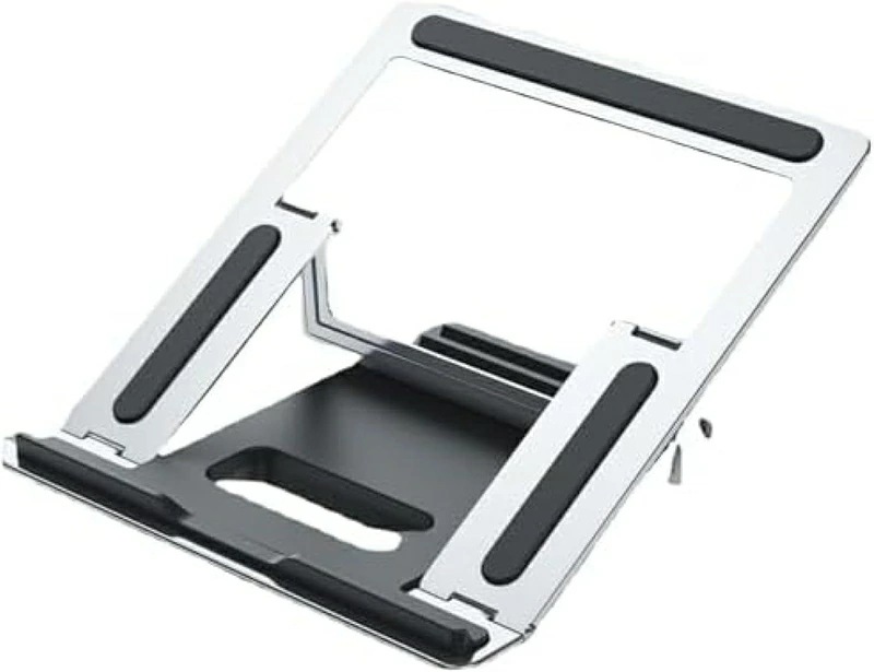 パソコンスタンド ノートパソコンスタンド タブレットスタンド 折りたたみ 角度調節可能 姿勢改善 ティーチング デスクスタンド 最大サイズ17インチ 滑り止め アルミニウム合金製システム アンチスリッ