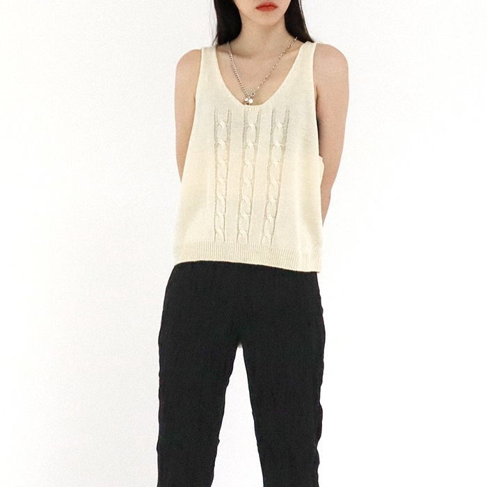 正規店仕入れの Mori knit [Cream] Vest ニット