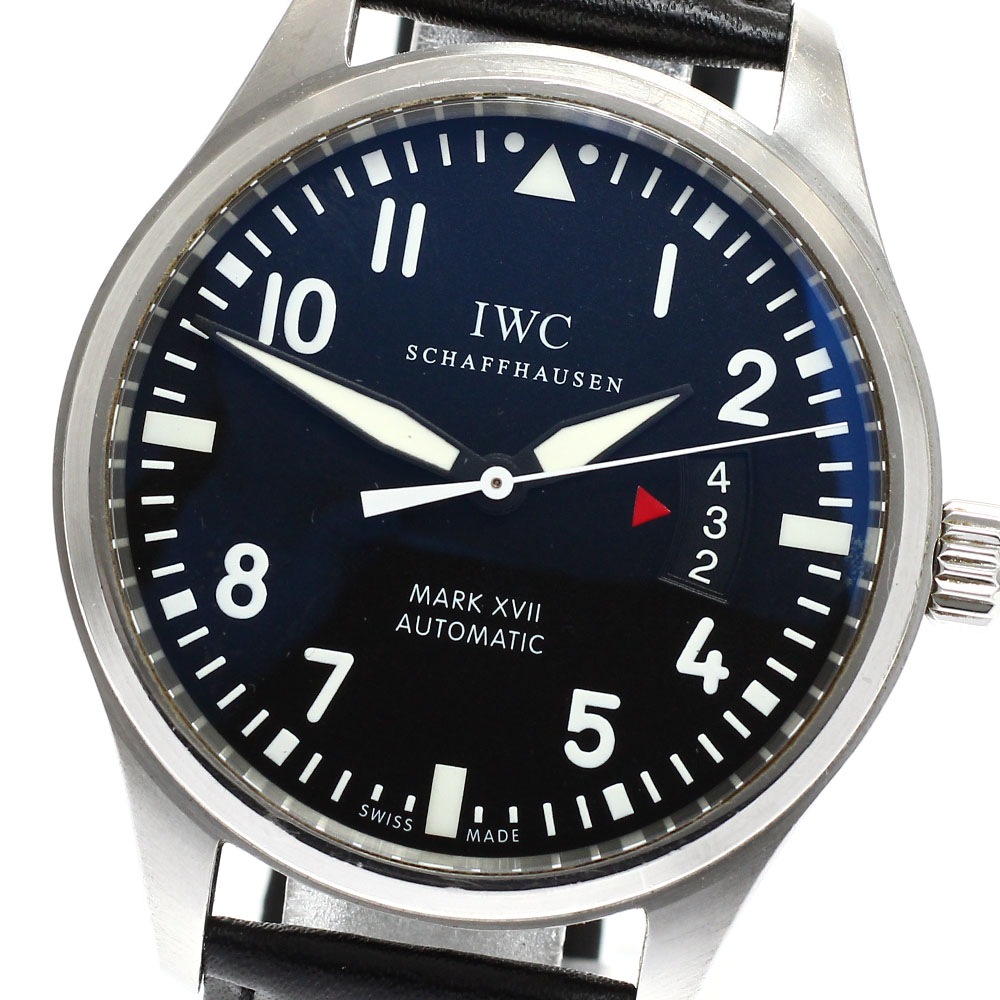 IWC IWC SCHAFFHAUSEN IW326501 パイロットウォッチ マークXVII デイト 自動巻き メンズ 保証書付き_923372【中古】
