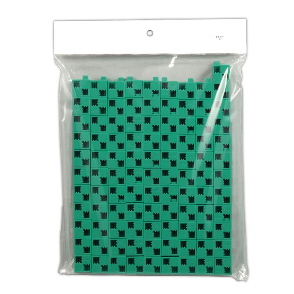 （まとめ買い）Artecブロック パーツ単品 基本四角 100P 緑 77850 [x3セット]