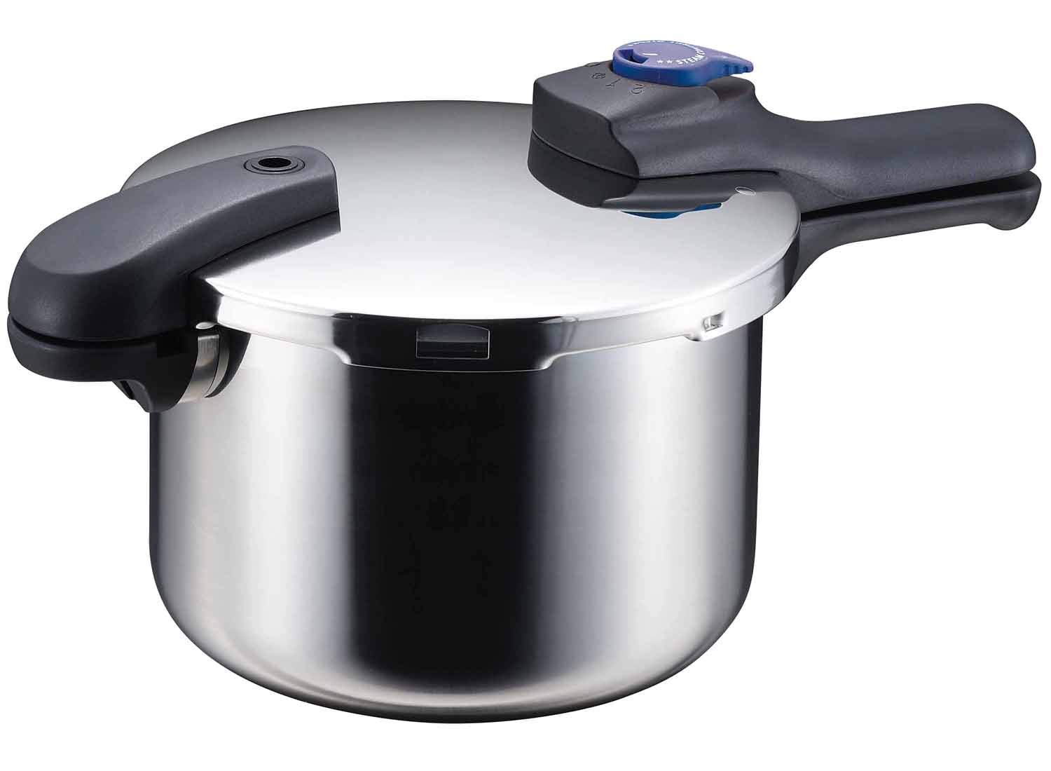 パール金属 圧力鍋 ステンレス 4.5L 軽~い 切替式 片手 時短 IH対応 HB-2057