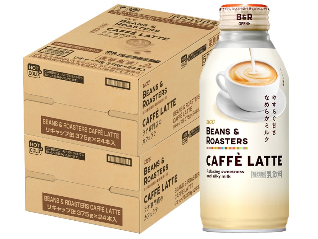 【送料無料】UCC BEANS&ROASTERS CAFFE LATTE カフェラテ ボトル缶 375ml48本ビーンズ アンド ロースターズ