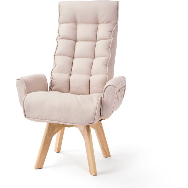 FACN-KHB アイボリー 回転ファブリックチェア ハイバック メーカー直送