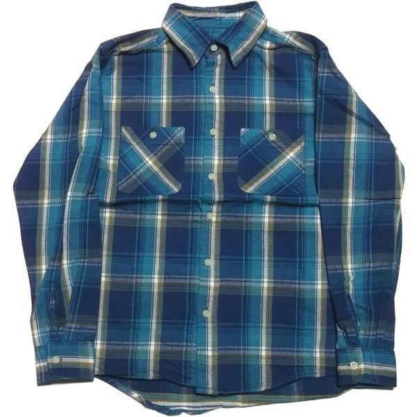 人気商品 フランネルシャツ ヘビーコットン カムコ ブルー CC2-031 CAMCO 長袖シャツ