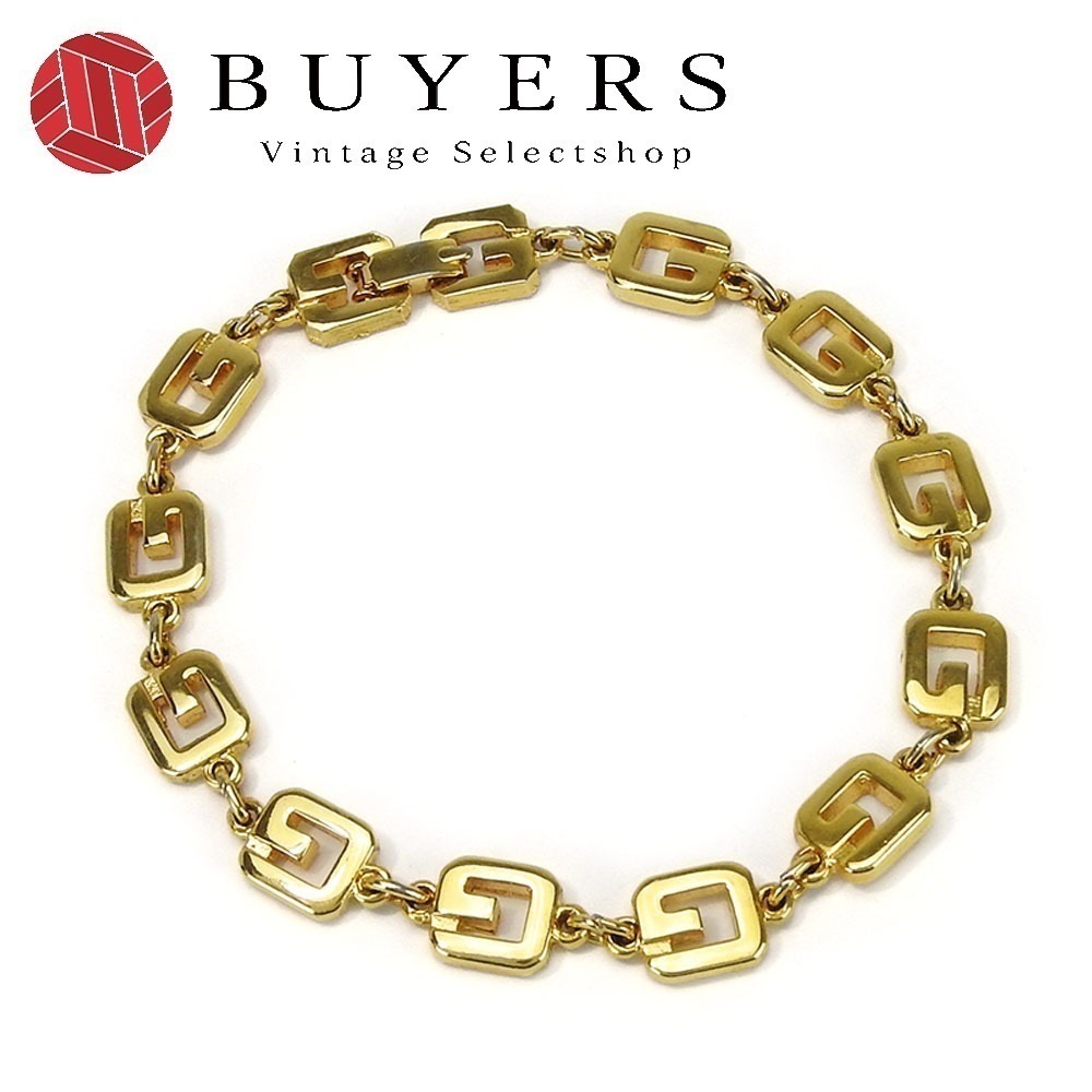 中古 ブレスレット メタル ゴールド ロゴ アクセサリー メッキ レディース 女性