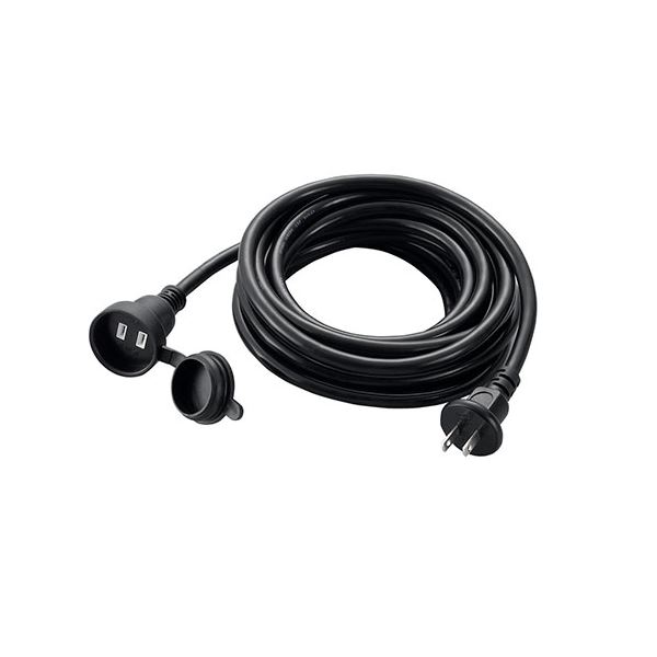 (10個セット) YAZAWA 防雨型延長コード 1個口 5m ブラック H7RP105BKX10