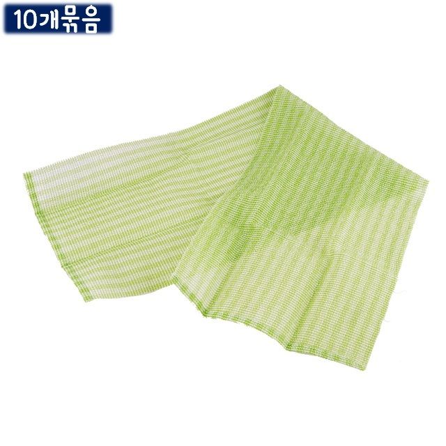 緑茶シャワータオル-10pバスバブルタオル