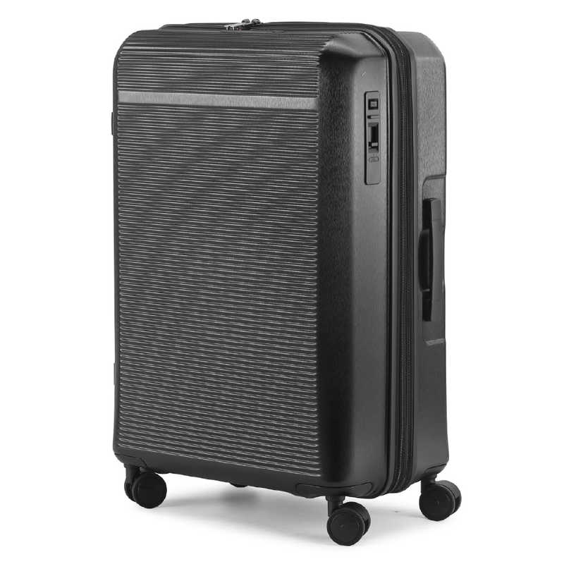 GRAND+　キャスターストッパー機能付 軽量×大容量キャリー 無料預け入れ Mサイズ K2ブレーキ ［TSAロック搭載］ ブラック　K2BM-01