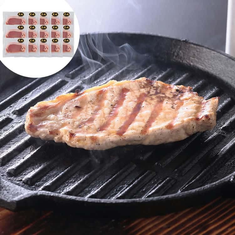 鹿児島県産 黒豚使用ロースステーキ用 60g (個包装)15 離島は配送不可 930073 お歳暮 お中元 お土産 ご進物 ギフト 贈り物に最適