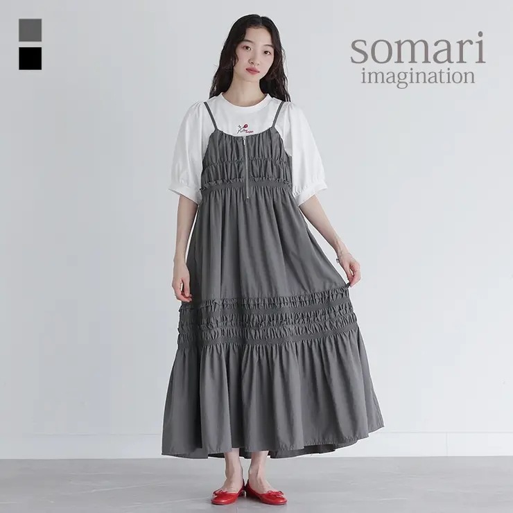somari imaginationフリルキャミワンピース