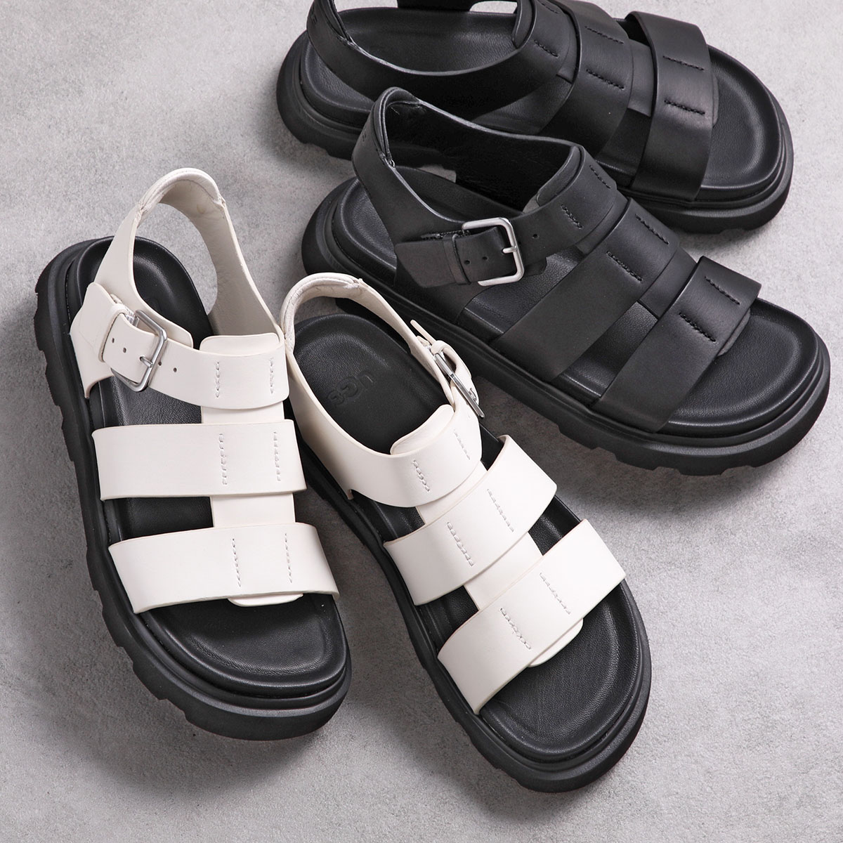 UGG アグ サンダル CAPITELLE STRAP キャピテル ストラップ 1152674 レディース レザー シューズ 軽量 靴 カラー2色