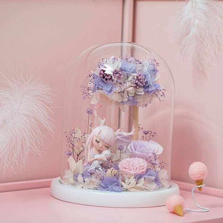 超値特恵永生花ガラスガーデン小夜灯誕生日プレゼントロマンチックバレンタインデー告白プレゼント