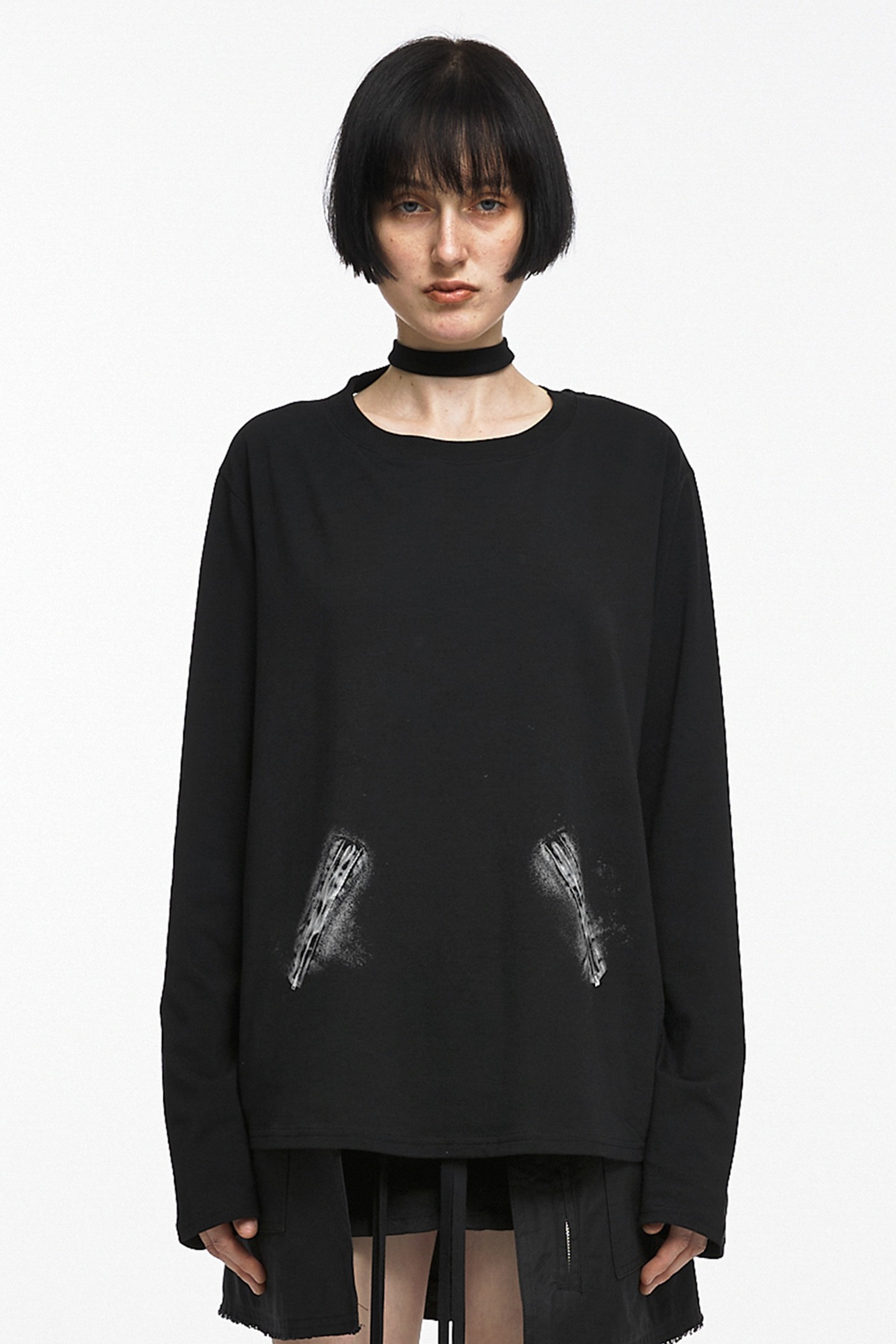 【NACHE】 BACK SLIT LONG SLEEVE : 2COLOR