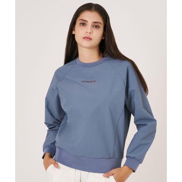 女性用ウォームアップウーブンマンツーマンTシャツSPKFCNRL251WBLU 3632221