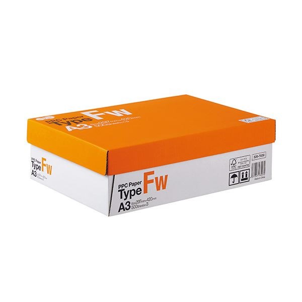 (まとめ) TANOSEE PPC PaperType FW A3 1箱(1500枚:500枚×3冊) (×5セット)