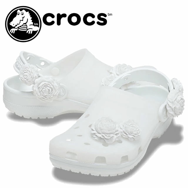 クロックス レディース クロッグサンダル クラシック フロステッド ブーケクロッグ カジュアルシューズ サボサンダル コンフォートサンダル 211486 1NK ムーンライト 靴