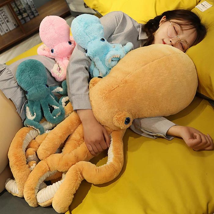 ぬいぐるみ 抱き枕 ふんわり タコ マダコ タコ型 ぬいぐるみ 大きい 特大 リアル 動物 水中アニマル かわいい ゆるかわ インテリア飾り抱き枕 やわらかい 手触り 気持ちいい おもちゃ インテリ