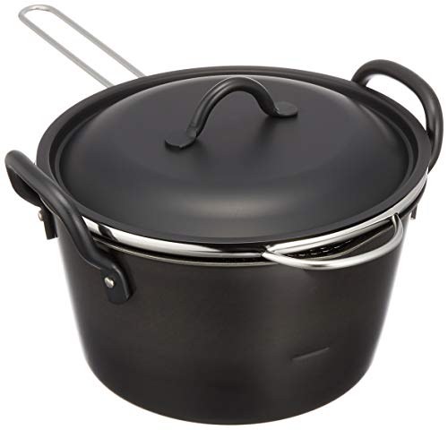 にちにち道具 揚げ鍋 バスケット付き 18cm IH対応 日本製 ブラック 7,282円